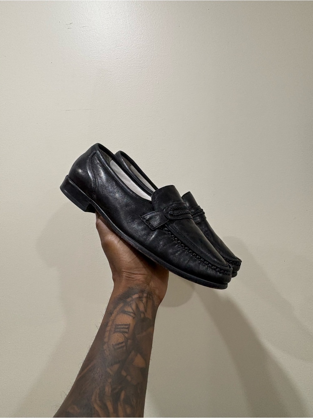Vintage Leather Penny Loafers
